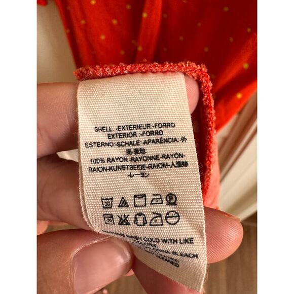 Free People Polka Dot Mini Dress Size 2 - Picture 6 of 6